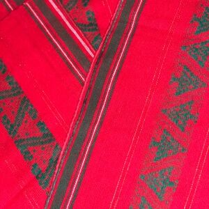 2 Festive Red and Green Holiday Table Runners